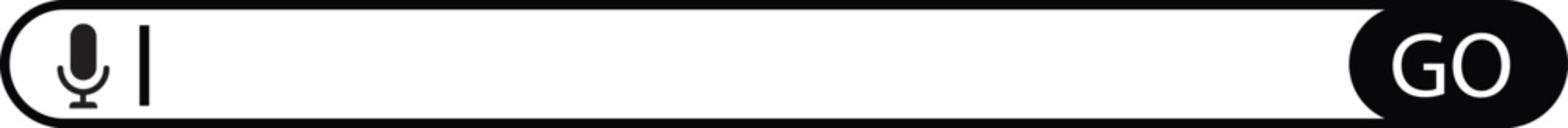 Obraz premium Search Bar Icon Flat Design. Search Bar Template for User Interface, Web, App, Software. Ready Search Form Vector Illustration isolated on transparent background.