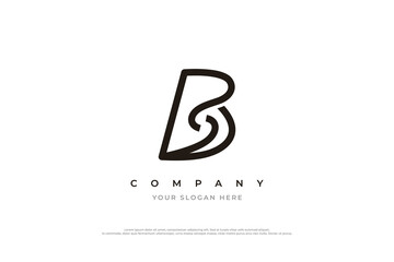Initial Letter BS or SB Logo Design Vector