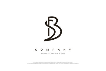 Initial Letter SB Logo Design Vector