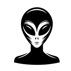 Alien Logo Monochrome Design Style