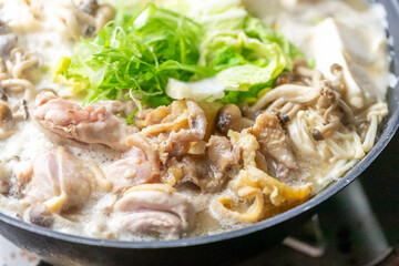 鶏肉の白湯（パイタン）鍋