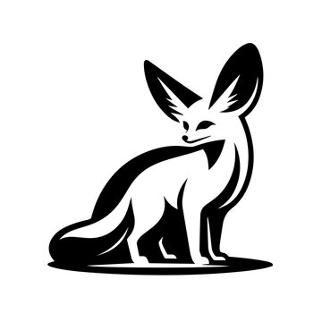 Fennec Fox Vector Logo Art