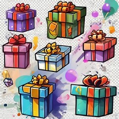Gift Box Icon Background Very Cool