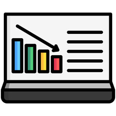 Loss icon are typically used in a wide range of applications, including websites, apps, presentations, and documents related to business analytics theme.