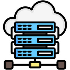 Cloud Database icon are typically used in a wide range of applications, including websites, apps, presentations, and documents related to business analytics theme.