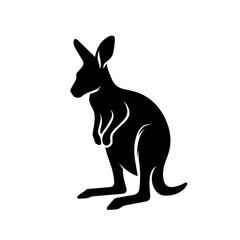 Wallaby Logo Monochrome Design Style