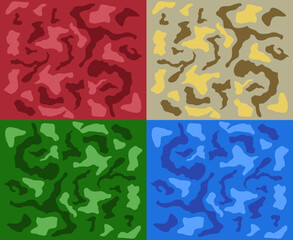Fondo de textura de camuflaje, patrón de camuflaje, camuflaje con colores, ilustración vectorial textil de moda camuflaje © Marelvis