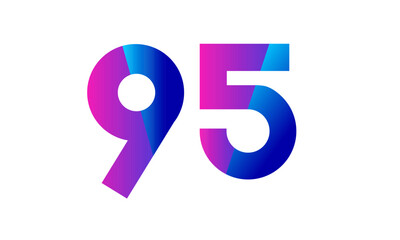 New Modern Number Blue Purple Teen Logo