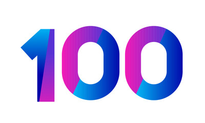 New Modern Number Blue Purple Teen Logo