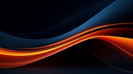 Durk blue and orange wave abstract gradient technology background. Trendy simple wave gradient abstract background with dynamic wave Banner, Background, Card, Book landing page.