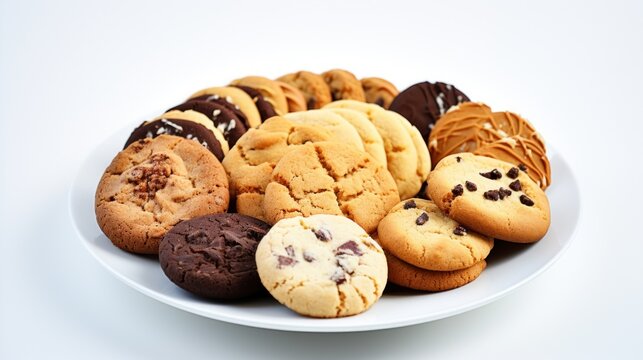 a plate of cookies