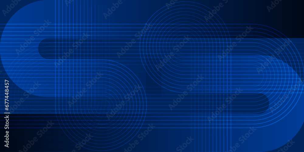 Aufkleber abstract line movement blue background.line art moving on various ways on gradient color.vector illu