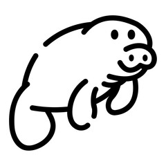 dugong Line Icon