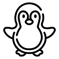 penguin Line Icon