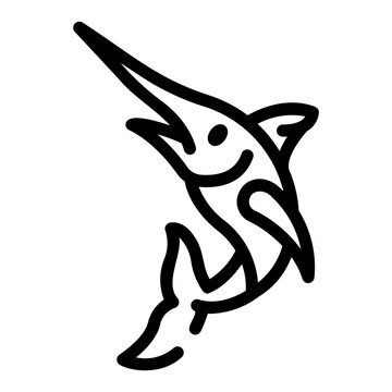 recommend clip art: swordfish Line Icon