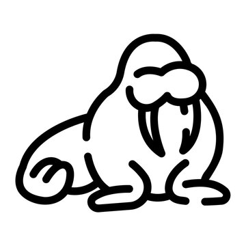 recommend clip art: walrus Line Icon