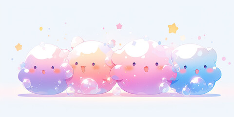 a group of lovely elf slimes. 