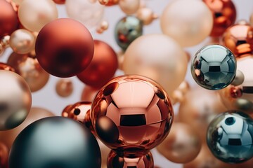 a group of shiny balls