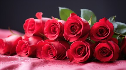 Obraz premium a group of red roses