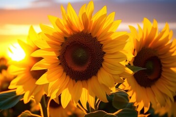 Obraz premium a close up of a sunflower