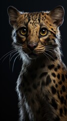 Obraz premium a close up of a leopard