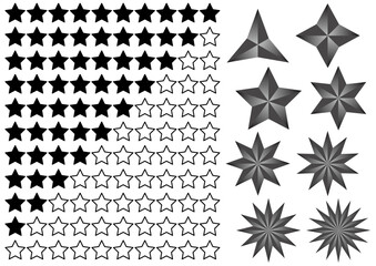 星の評価のイメージのイラスト