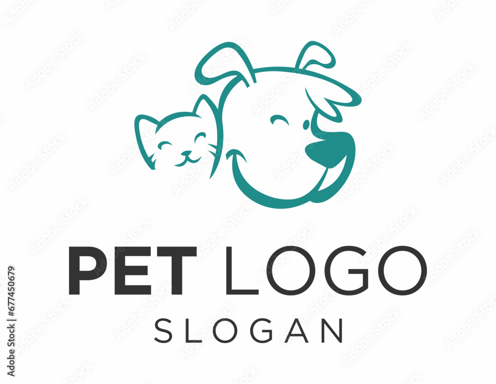 Poster the logo design is about pet and was created using the corel draw 2018 application with a white back