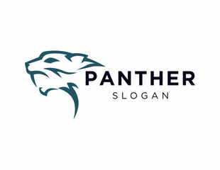 The logo design is about panther and was created using the Corel Draw 2018 application with a white background.