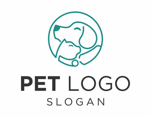 The logo design is about Pet and was created using the Corel Draw 2018 application with a white background.