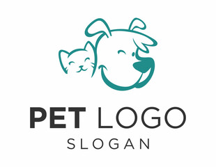 The logo design is about Pet and was created using the Corel Draw 2018 application with a white background.