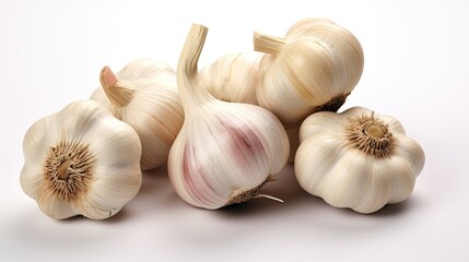 Garlic isolated on a white background