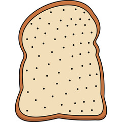 Bread Doodle Hand Drawn Illustration PNG Transparent Background