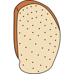 Bread Doodle Hand Drawn Illustration PNG Transparent Background