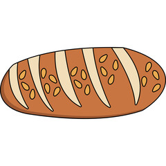 Bread Doodle Hand Drawn Illustration PNG Transparent Background