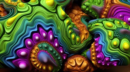 a colorful fractal art