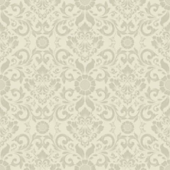 Rolgordijnen Classic Damask seamless pattern with floral design, for an old-fashioned style wallpaper. © dom45