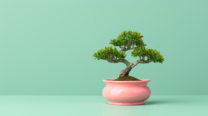 Nature's Tranquility: Bonsai Trees in Chic Planters