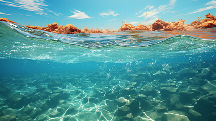 coral reef in the sea HD 8K wallpaper Stock Photographic Image 