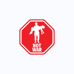 Say no to the war sign vector image