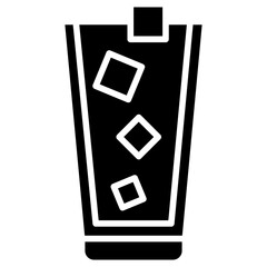 ice coffee glyph icon