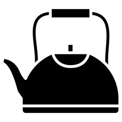 coffee and tea kettle glyph icon