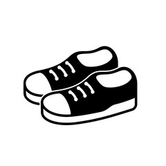 Pair of shoes outline monochrome icon.