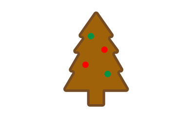 gingerbread cristmas tree isolated on white