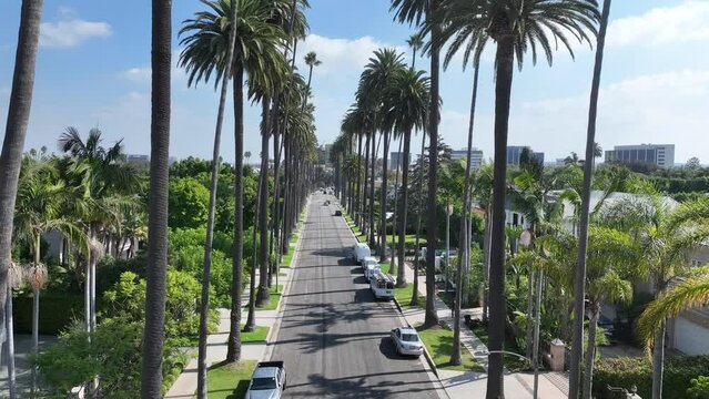 Beverly Hills At Los Angeles In California United States. Famous Luxury Neighborhood. Movie Stars District. Beverly Hills At Los Angeles In California United States. 