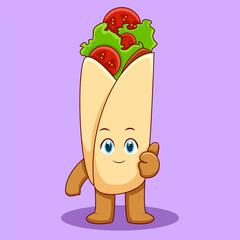 Cute Kebabs Smile Sweetly Illustration