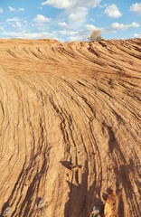 The New Wave hiking trail in Page, Arizona