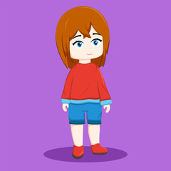 Cute Girl Diagonally To The Left