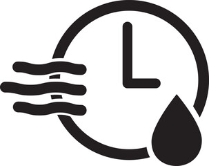 Quick dry icon. Drop of water sign. meter symbolising Quick drying. flat style. - obrazy, fototapety, plakaty