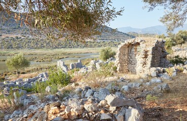 The ancient Lycian ruins of Andriake, located in Demre, Turkey