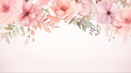 beautiful pink flower pattern luxurious marble texture rose flower background for celebration Leave space to enter text.
